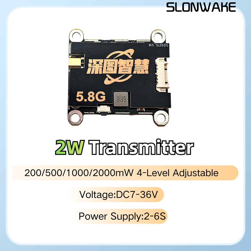 SLONWAKE 5.8G 56CH 2W pemancar - Quadcopter Frame ulasan dan harga