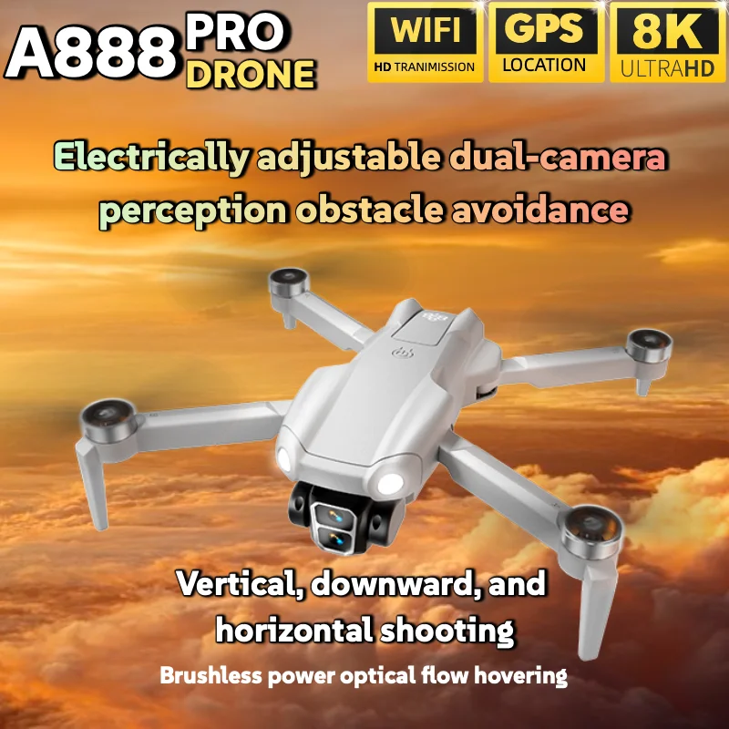 Quadcopter Lipat A888 Asli 8K  - Drone Smart Rc Foldable ulasan dan harga