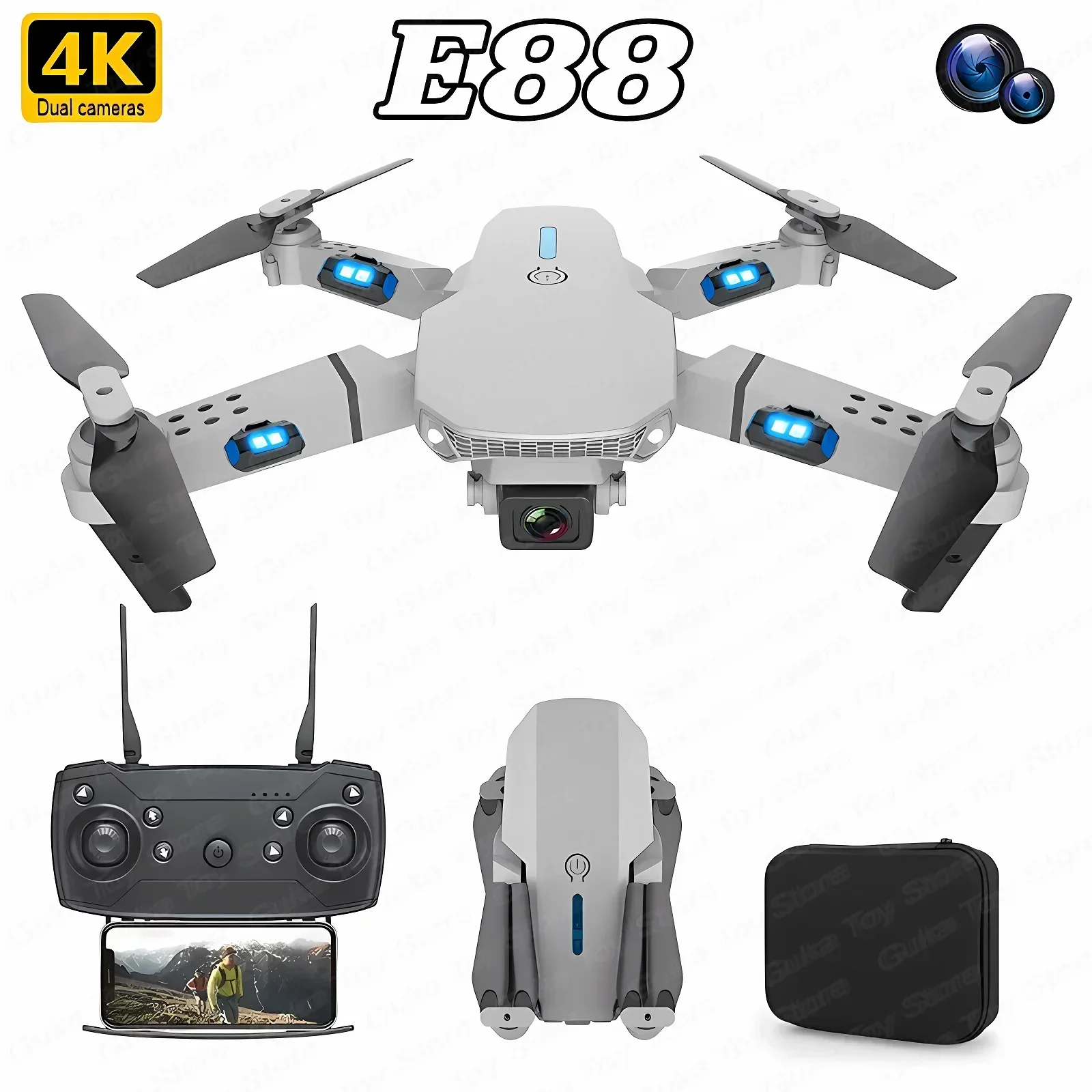 E88 Pro Drone FPV kamera sudut - Drone E88 Rc Quadcopter ulasan dan harga