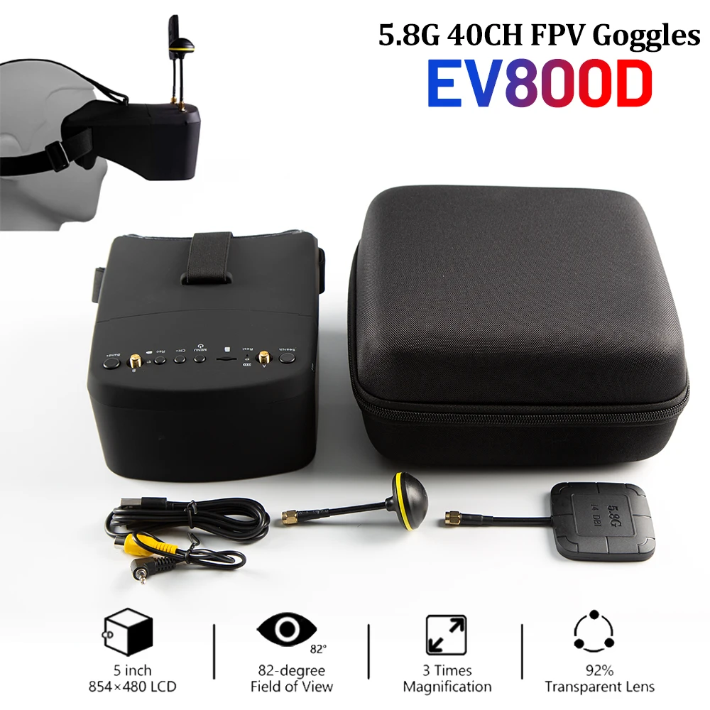 SkyDElEV800D Kacamata FPV 5 In - Fpv Goggles Headset ulasan dan harga
