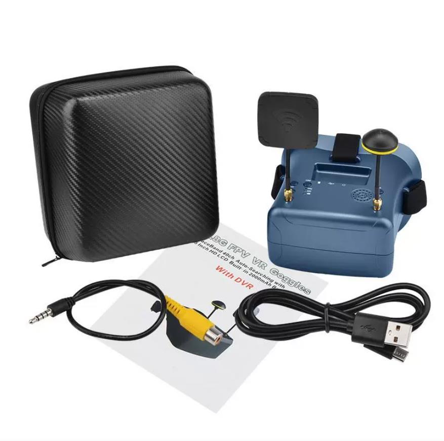EV800D 5.8G 40CH 5 Inch/4.3Inc - Fpv Goggles Headset ulasan dan harga
