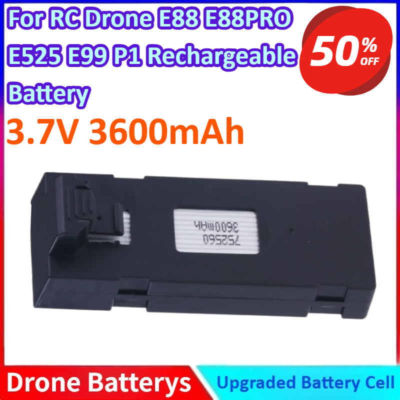 Baterai Li-ion Baru 3.7V 3600M - Drone E88 Rc Quadcopter ulasan dan harga