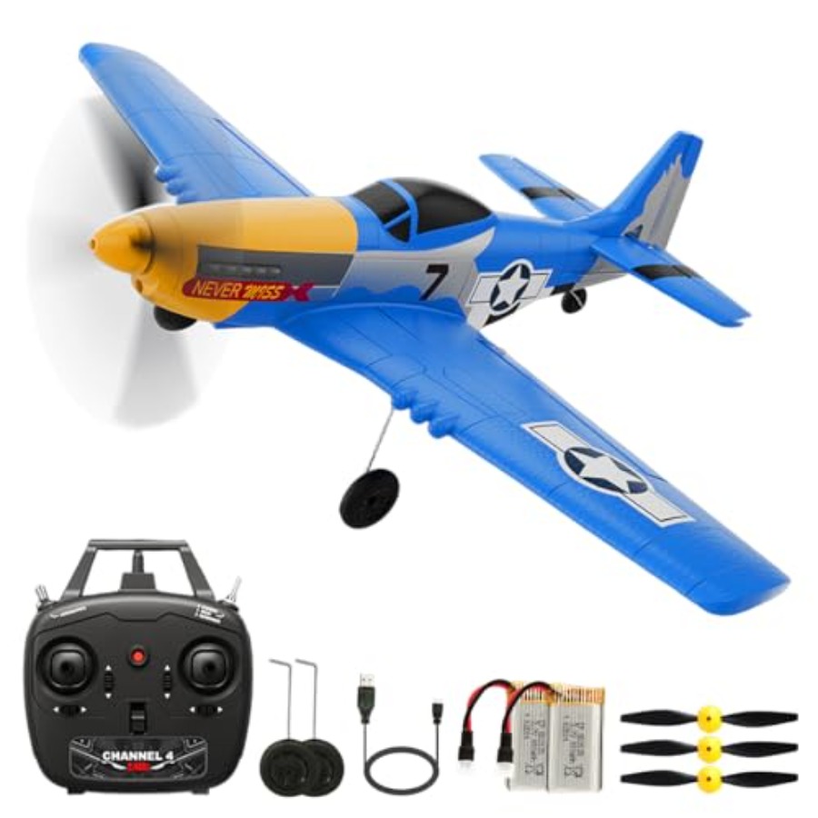 Pesawat RC P51D 4CH 2.4GHz RTF - Drone Top Rc ulasan dan harga