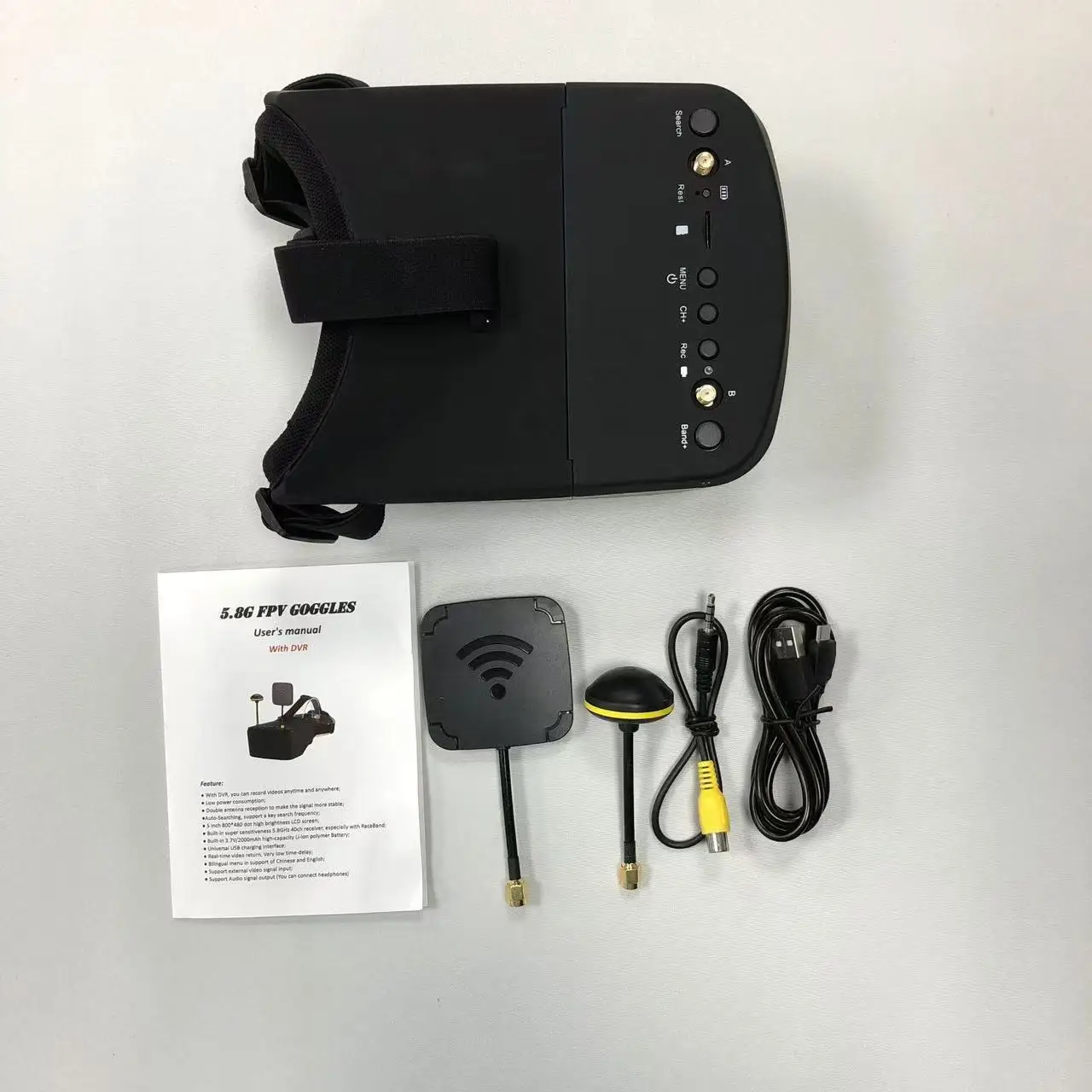 Kacamata FPV SmCp5.8G 40CH 5 I - Fpv Goggles Headset ulasan dan harga