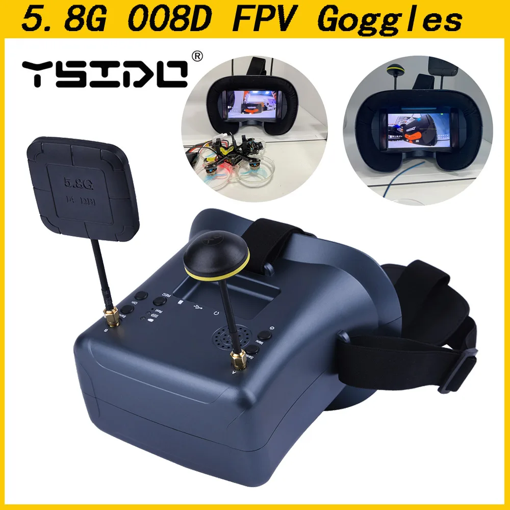 5.8G 40CH 4.3 Inci 800*480 Hea - Fpv Goggles Headset ulasan dan harga