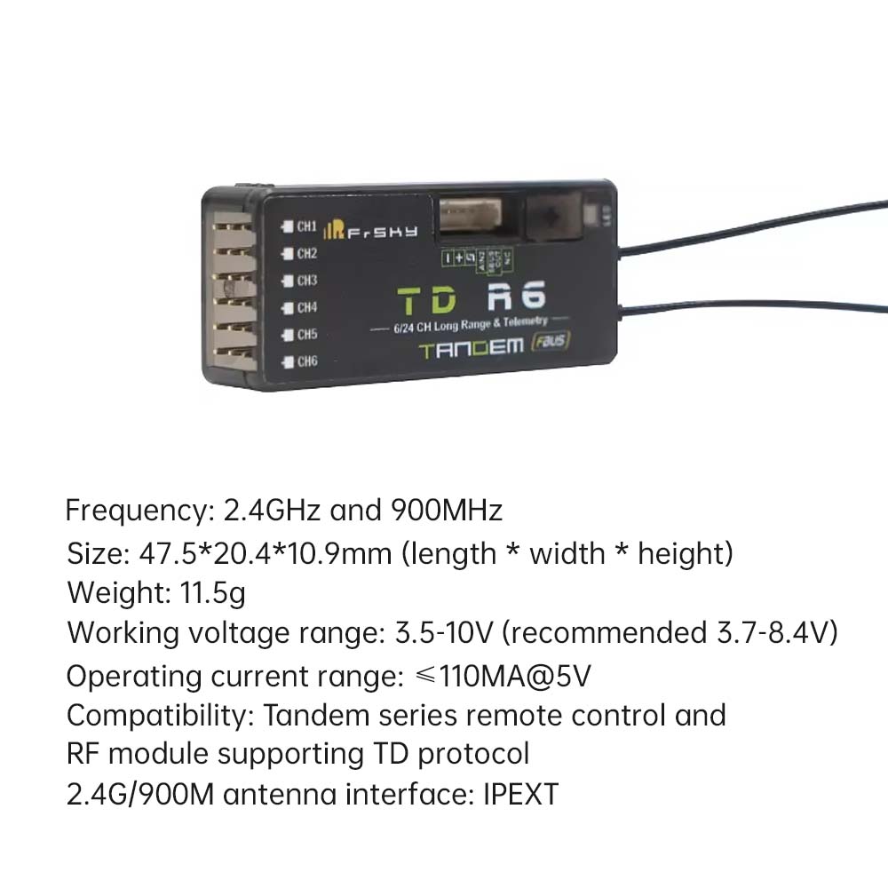 Penerima FrSky TD R6 2.4G 900M - Frsky Receiver Module ulasan dan harga
