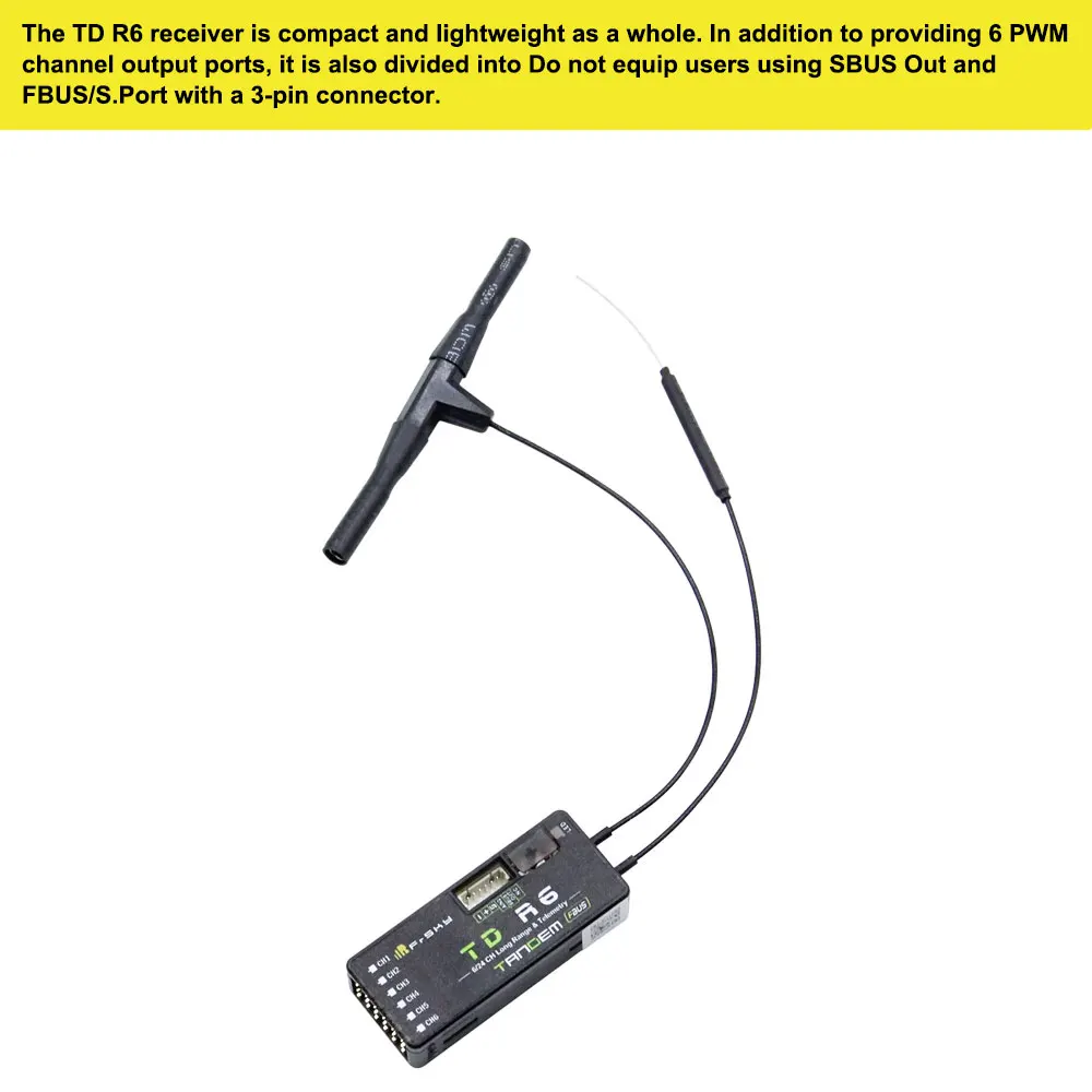 FrSky TD R6 2.4G/900MHz Peneri - Frsky Receiver Module ulasan dan harga