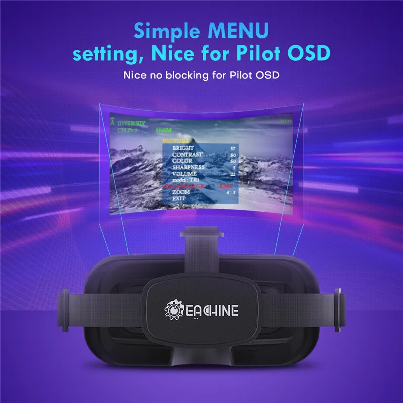 Kacamata FPV SmCpEachine EV800 - Fpv Goggles Headset ulasan dan harga