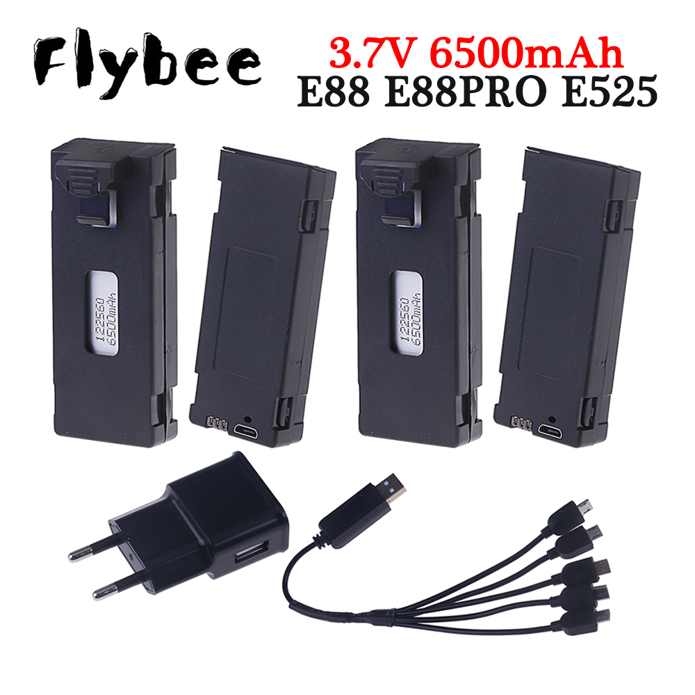 Baterai isi ulang 3.7V 6500mAh - Drone E88 Rc Quadcopter ulasan dan harga